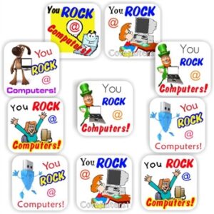140 Computer stickers | Kids & Irish leprechauns on a pc, Memory sticks : You rock @ computers.