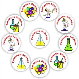140 Stickers | Science: Scientists, lab, beakers & atoms