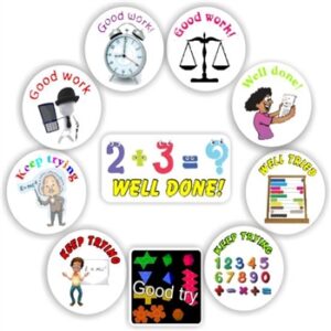 140 Maths Stickers | Abacus, Einstein