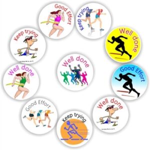 140 Physed stickers | Runners : Good effort, keep trying & well done