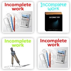 140 Math Stickers | Correct Incomplete Work