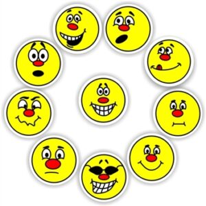 140 Teacher’s reward stickers-Yellow Smiley & Emojies