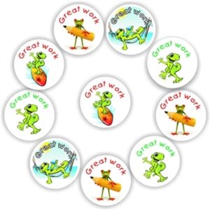 140 Teacher’s reward stickers- Gheckos-Great work