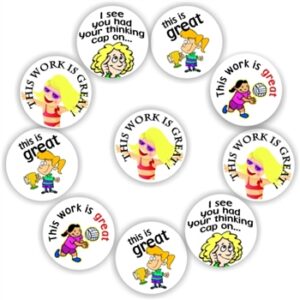 140 Teacher’s reward stickers- Girls – motivational -This work is great