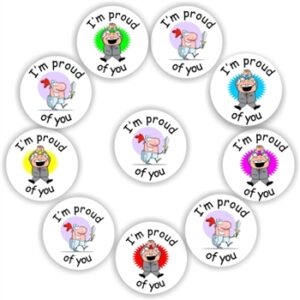 140 Teacher’s reward stickers-I’m proud of you-Knights, Man