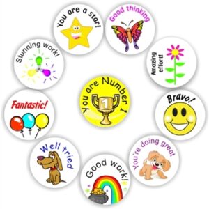 140 Teacher’s reward stickers-Star, Butterfly, Trophy, Amazing Effort