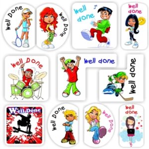 49 Large Stickers | Teens & Kids – sports & musical instruments