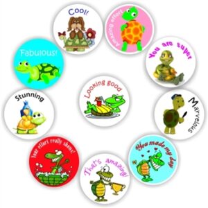 140 Teacher’s reward stickers-Tortoises & Turtles -Good work
