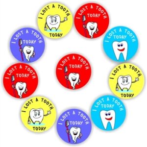 140 Teachers Reward Stickers – Cute tooth, I lost a tooth today