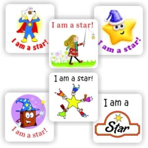 140 Teachers Reward Stickers -Super hero, Magician, Stars- I am a star!