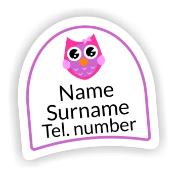 16 Personalised Shoe Labels | Owl