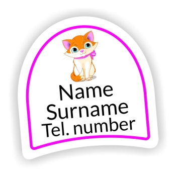 16 Personalised Shoe Labels | Kitten