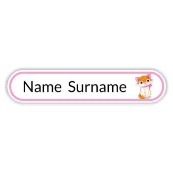 160 Personalised Stationery Labels | Kitten