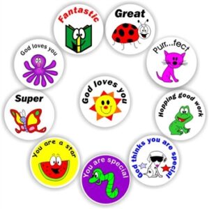 140 Christian Stickers | Happy faces, Bright and colourful , God loves you,