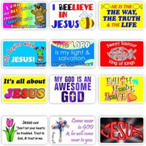65 Christian Stickers | Colourful Bible scripture reminders, My God is an awesome GOD