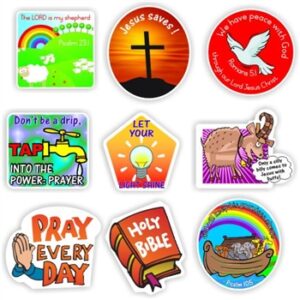48 Christian shaped Stickers, | Tap into the power of prayer, Pray every day