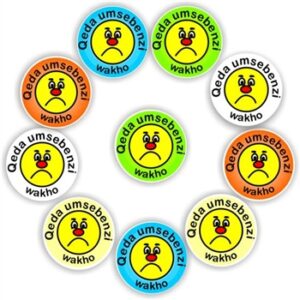 140 Isi-zulu Stickers | A sad face Qeda umsebenzi wakho- (Complete your work)