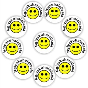 140 Isi-zulu Stickers | Smiley faces: Ngiyakuhalalisela-(Congratulations!)