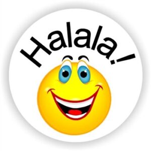 88 Isi-zulu Stickers |A smiley face to inspire : Halala (Congratulations)
