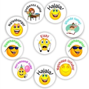 88 Isi-zulu Stickers | 8 different designs: congratulate & correct work