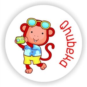130 Izi-zulu stickers | Monkey taking photography -Qhubeka (Carry on I am proud of you)