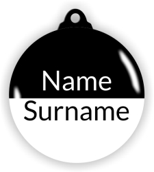 5 Personalised Zipper Tags | Unicorn (Black)