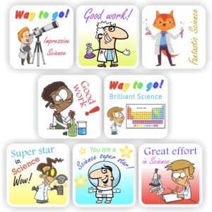 Science Stickers | Young Scientists, Lab-Coat Fox & Periodic Table : Way to go!, Great effort in Science