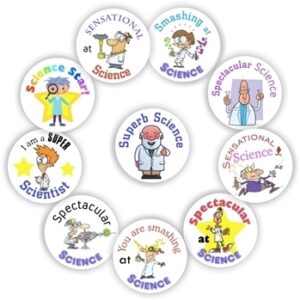 Science Stickers | Cartoon Scientists & Super Scientists : Superb Science, Science star!