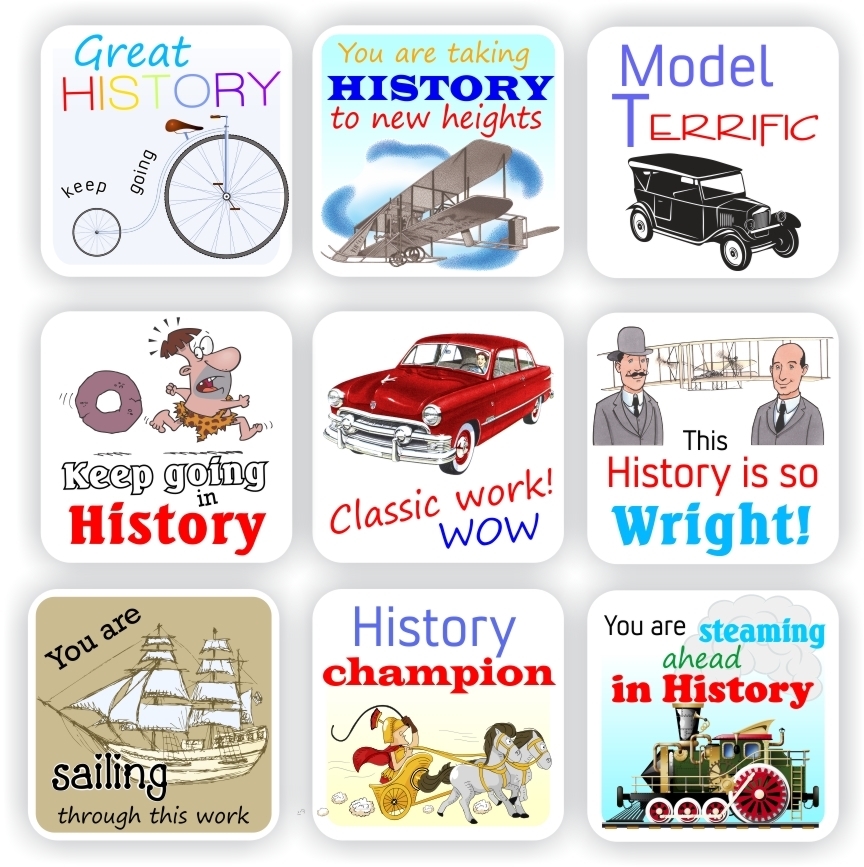 School Subject Stickers P0055 – 108 Social Science-History stickers