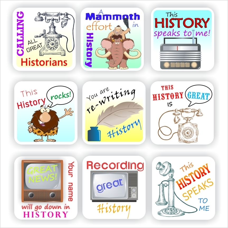 School Subject Stickers P0057 – 108 Social Science-History stickers
