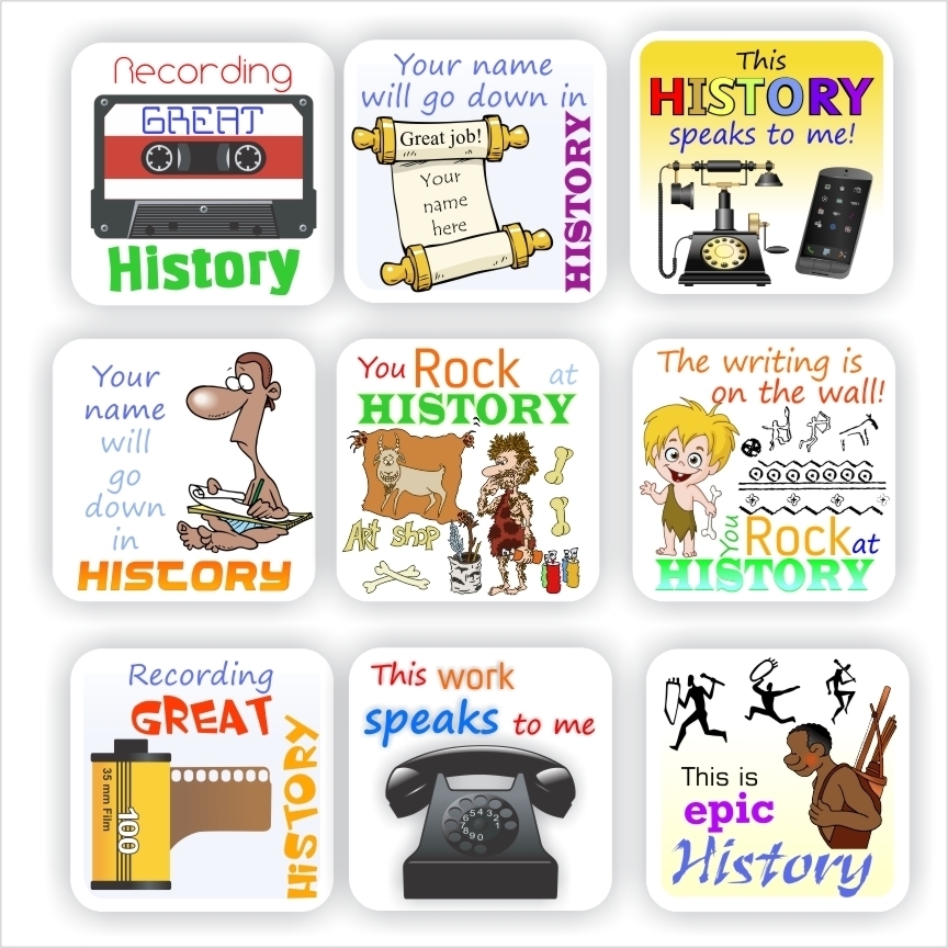 School Subject Stickers P0057 – 108 Social Science-History stickers