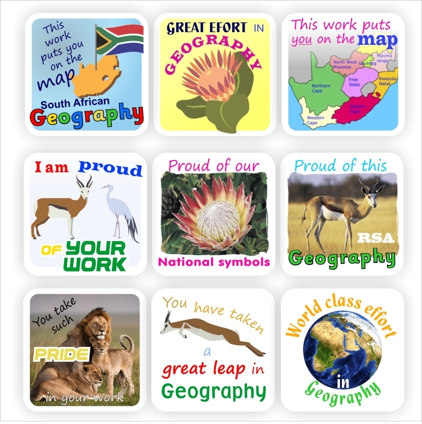 School Subject Stickers P0058 – 108 Social Science-Geography stickers