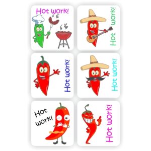 140 Teachers Reward Stickers – Hot work! Chillis