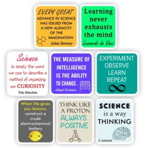 88 Stickers | Science Quotes -Encouraging learning Science