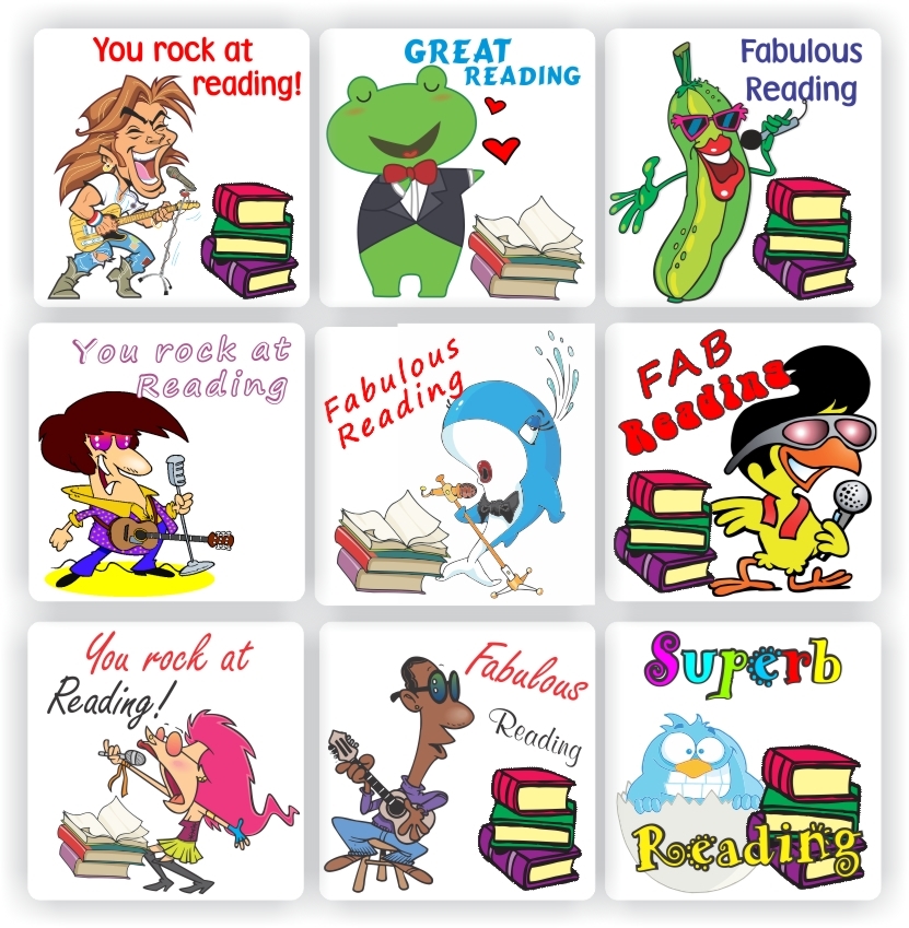 Teacher Reward Stickers S0148 – You rock at reading ! Great Reading- A