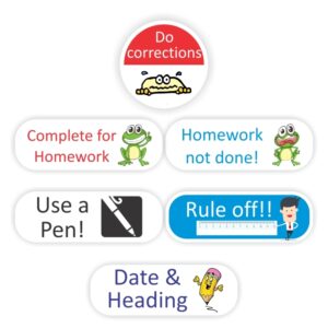 Marking Stickers — Homework & Corrections, Sheet of 140