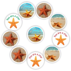 130 Teachers Reward Stickers – Starfish- You are a star!