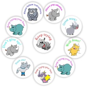 Rhino Reward Stickers — Sheet of 108