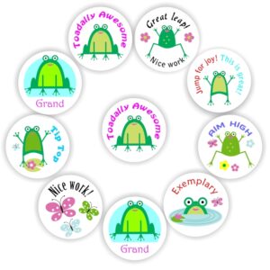 88 Teachers Reward Stickers – Frogs, – Toadally awesome! Great Leap!