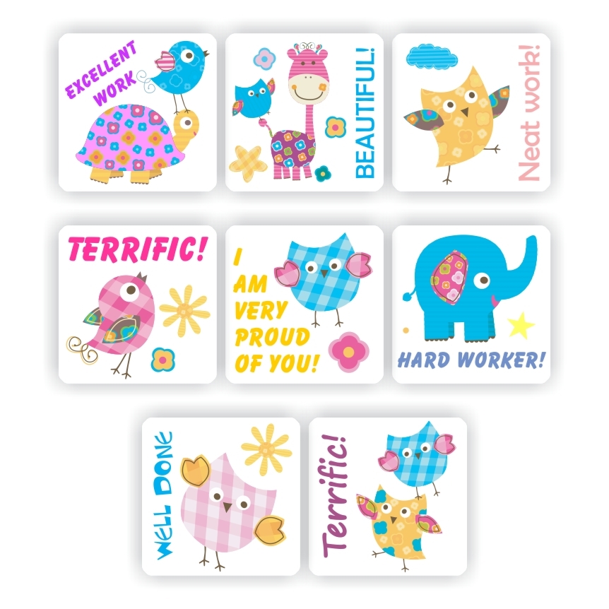 Teacher Reward Stickers S0194 – Cute Animals, great for young learners.