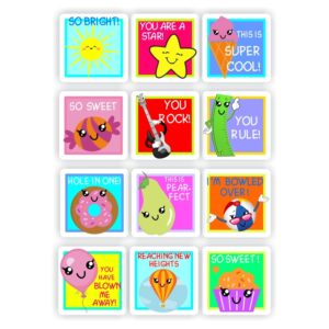 130 Teachers Reward Stickers -Cupcake, Sweets, & Fruit- So Sweet, So bright!