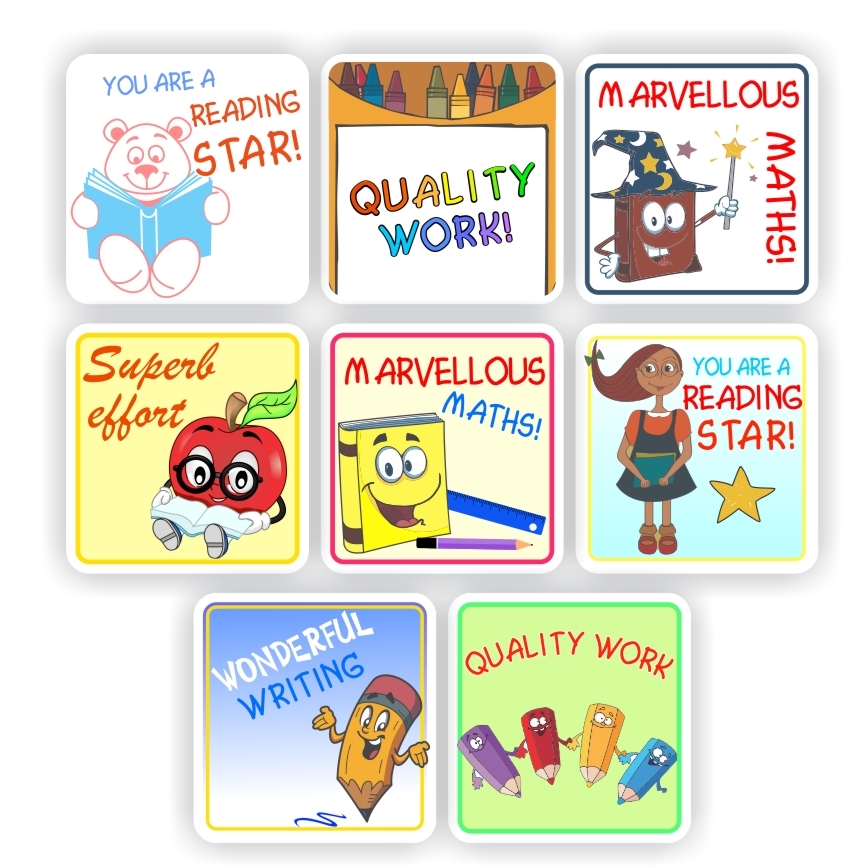 Teacher Reward Stickers S0219 – You are a reading star! Marvellous Maths.
