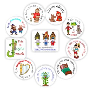 140 Teachers Reward Stickers – Fairy Tale characters- Mind blowing work!