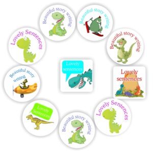 70 Teachers Reward Stickers – Dragon – Lovely sentences, Beautiful story writing