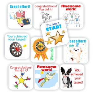 120 Teachers Reward Stickers – Awards, Congratulations you did it!