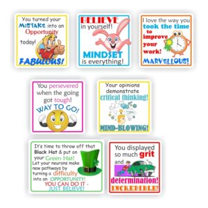 70 Teachers Reward Stickers – Growth Mindset -Thumbs up-You turned your mistake into an opportunity