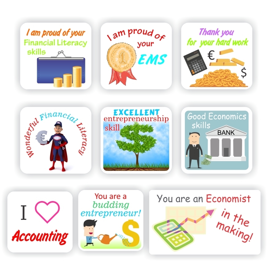 School Subject Stickers P0063 – 117 Economic Management Sciences Stickers