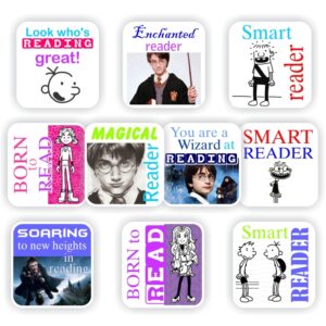 130 Teacher’s reward stickers-Reading, Magician, Born to read