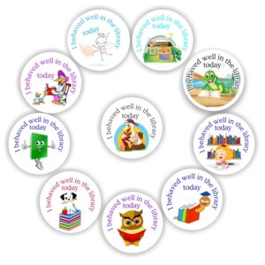 140 Teachers Reward Stickers – Books, Library, Thank you for behaving