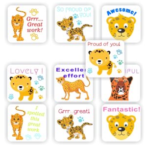 140 Teachers Reward Stickers – Cheetahs- Grr..great work !
